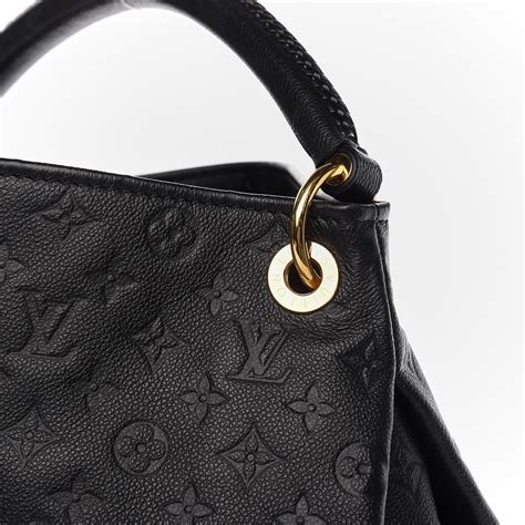 louis vuitton black leather purse|louis vuitton artsy tote black.